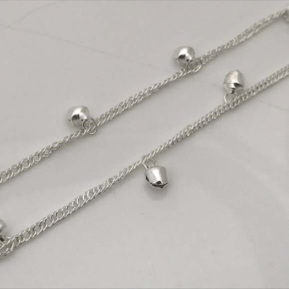 Anklet Payal Silver Tone Bell Foot Women Fashion J - Picture 4 of 10